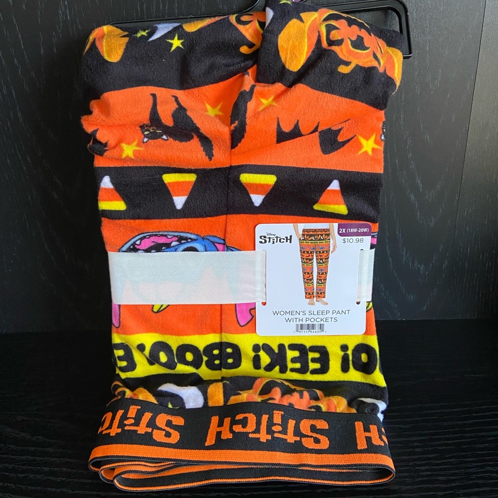 NWT Disney Stitch Halloween Pajama Pants Size 2XL